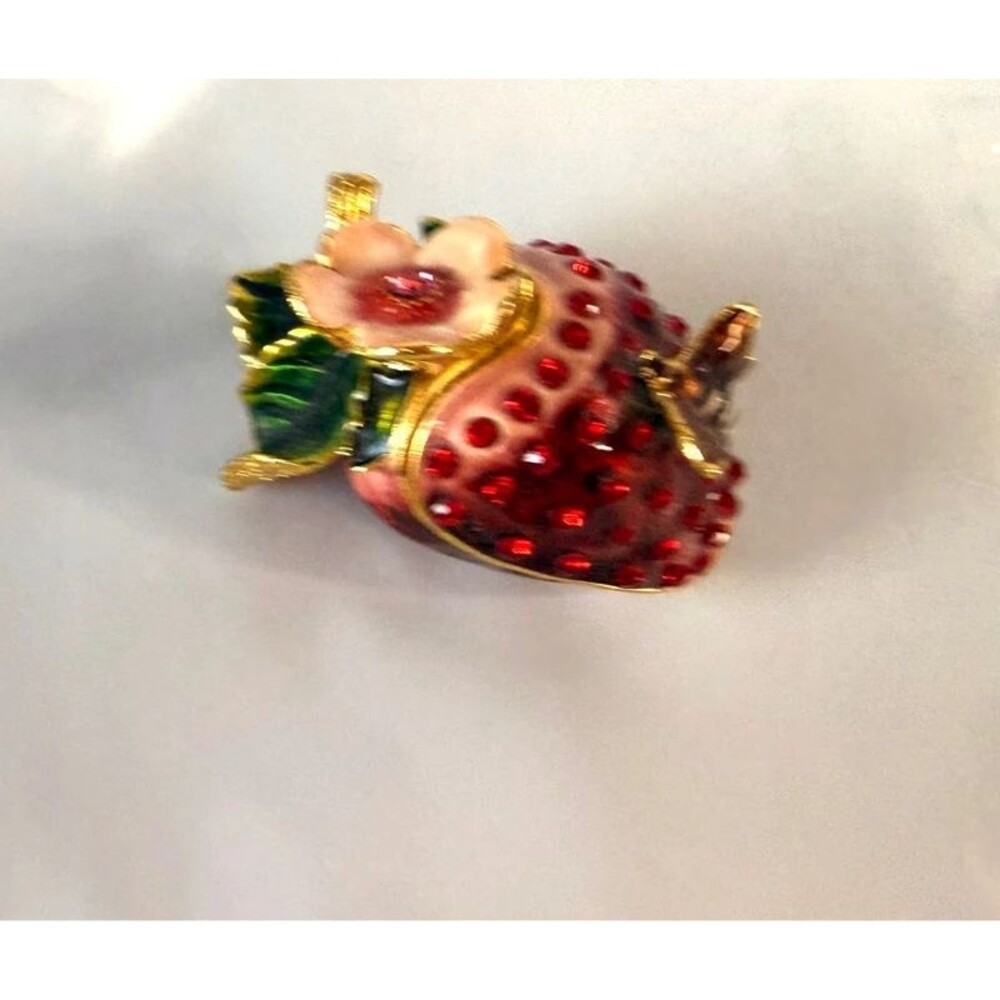 Strawberry Shaped Enamel Trinket Jewelry